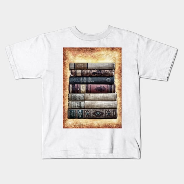 Classic Book Collection Kids T-Shirt by JimDeFazioPhotography